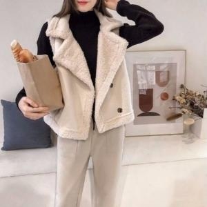 기타 여자 페이크퍼 무스탕 조끼 겨울 아우터 양털조끼_WFFIFD0 본상품선택 아이보리