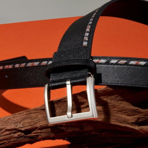 닥스 원 체크라인 스트랩 소가죽 비조벨트 DBBE5E201BK