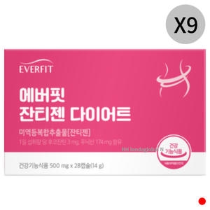 내츄럴플러스 에버핏 잔티젠 다이어트 500mg 28캡슐
