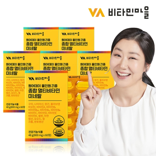 비타민마을 원어데이 올인원 21종 종합 멀티비타민 미네랄 800ml 60정