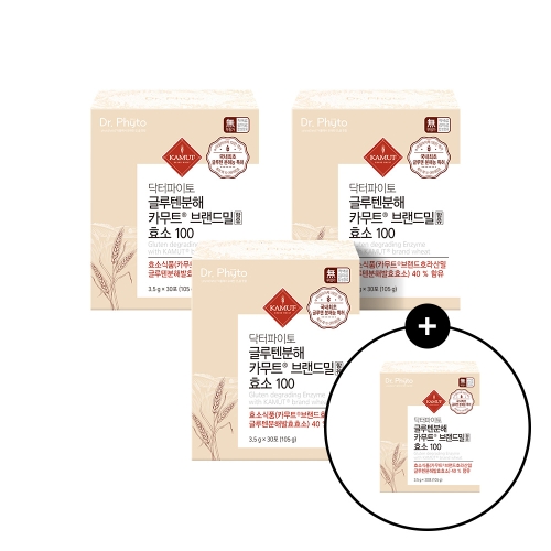 닥터파이토 글루텐분해 카무트 브랜드밀 함유 효소 100 30포