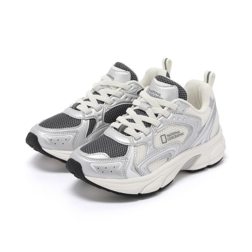 내셔널지오그래픽키즈 K255KSN010 남여공용 베스트아이템 선물용 밴딩끈 컨투어 프리즈 운동화 실버