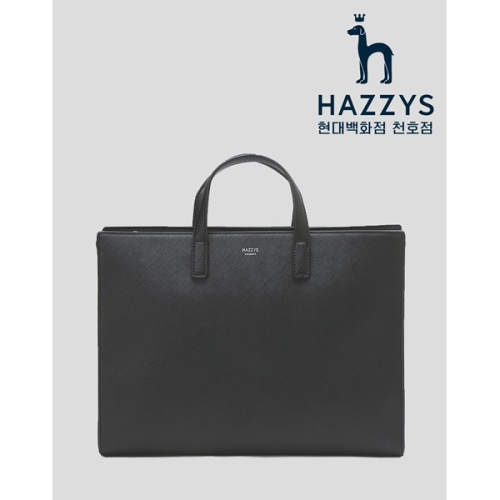 헤지스 블랙 단색 가죽 서류가방_HJBA5E855BK