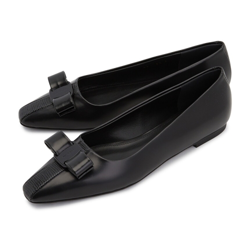 페라가모 여성 바라 보우 발레리나 플랫슈즈_0775926