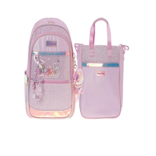 프렌치캣 VL투명 포켓 책가방보조가방셋트 Q51DG20212041