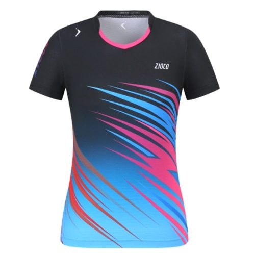 스톰  지오코 탁구유니폼 ZIOCO 반팔 티셔츠 기능성반팔 AHT1014 썬더 블랙 -여성