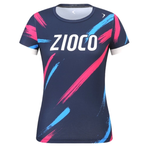 환스포츠 지오코 탁구유니폼 ZIOCO 반팔티셔츠 기능성반팔 ART1026 컬러브러쉬 네이비 -여성