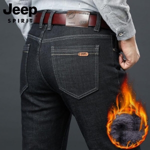 JEEP SPIRIT 가을 겨울 속기모 청바지 융안감 캐주얼 방한 팬츠_JP8032D