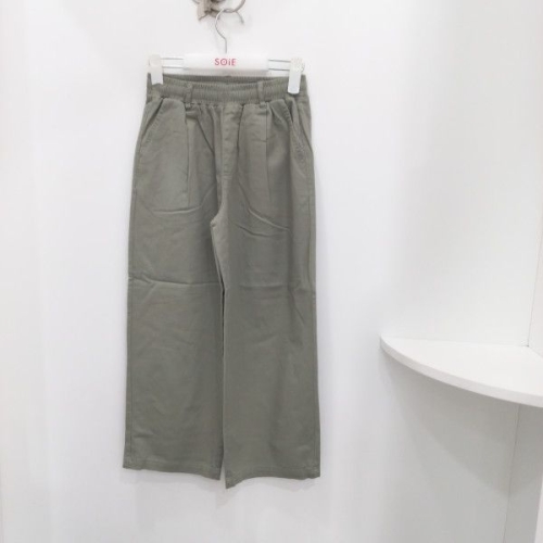 소이 카키 원턱 와이드 밴딩 면바지 25S0206 KH