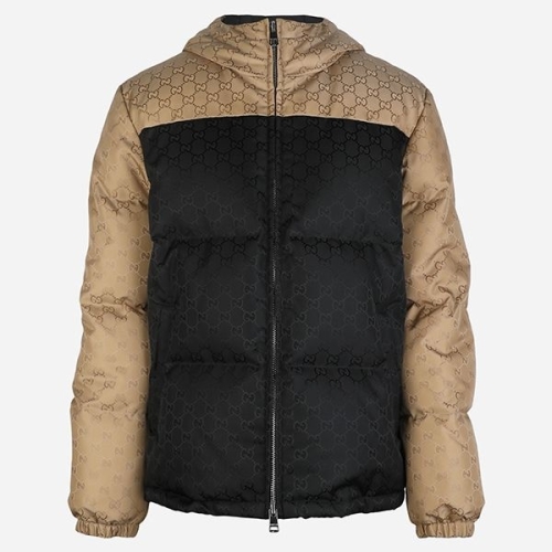 구찌 794823 Z8BUL 1043 투톤 GG 나일론 푸퍼 패딩 자켓