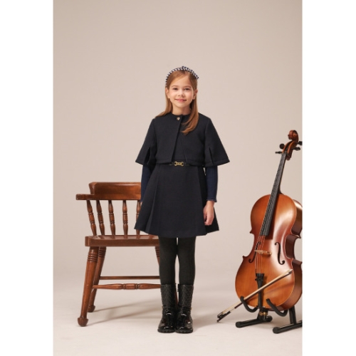 빈 BZ12OP02NV네이비 케이프 셋트 원피스