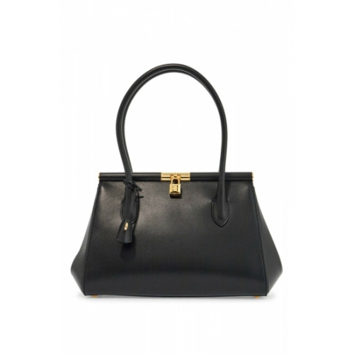 돌체앤가바나 여성 블랙 카프스킨 핸드백 위드 snap 클로져 BB7734 A3G19 80999 /5