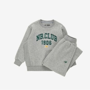 뉴발란스키즈 ESSENTIAL 기모 라운드 스트레이트 스웻셋업 (NK9YEB403U)