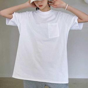 셀러허브 JHQQ8S3Q_4B 여성 여름 루즈핏티셔츠 오버핏 포켓 티셔츠