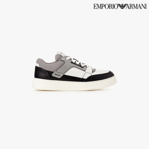 엠포리오아르마니 엠포리오 남성 컬러 블록 플랫폼 스니커즈 A515131019