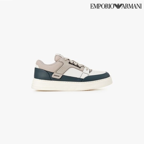 엠포리오아르마니 엠포리오 남성 컬러 블록 플랫폼 스니커즈 A515131020