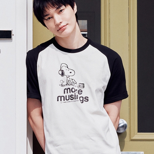 탑텐 공용 베러 코튼 콜라보 반팔 티 피너츠 MSF2TS3001