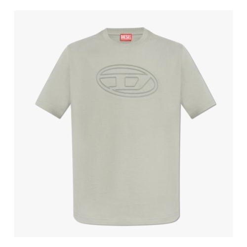 디젤 D-ADJUST-BIGOVAL 로고 반팔 티셔츠 A17402 0NJBM 9DU