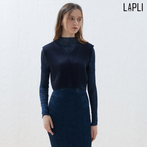 라플리 여성 백 버튼 크롭 베스트_LPVTF123002