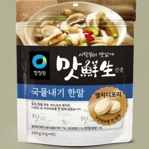 청정원 맛선생 멸치디포리 국물내기한알 160g(4gx40입)