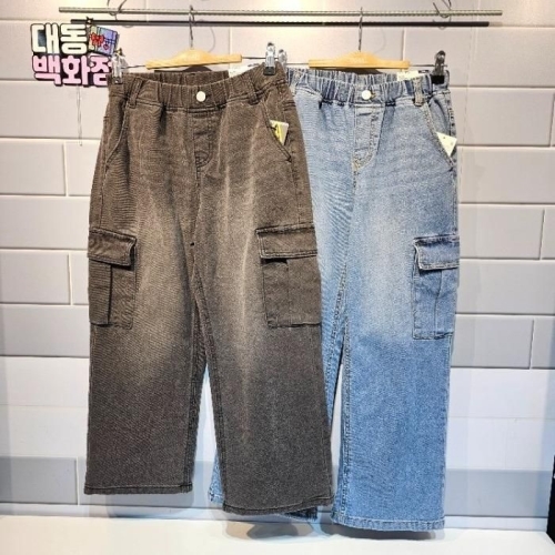 유솔 부산대NC 편안하게 트렌디하게 코디할 수 있는 UNI 트윌 카고 와이드 데님 ULTJ25S02 140 인디고