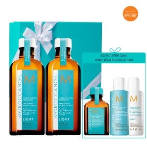 모로칸오일 라이트100ml+오일15ml+리페어샴푸컨디셔너70ml 5종세트