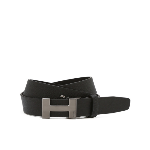 헤지스 남성 블랙 버클장식 소가죽 자동벨트 HZBE5E901BK