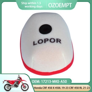 혼다  OZOEMPT 듀얼 레이어 폼 오토바이 에어 필터, CRF 450 X 450L 19-23 CRF 450 RL 21-23 에..