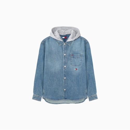 타미힐피거 후디 데님 셔켓_T32F0NJC14TMT21A4