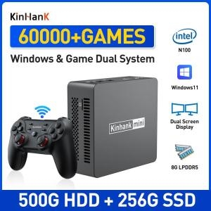 슈퍼  콘솔 X MP100 미니 레트로 비디오 게임 콘솔 인텔 N100 8GDDR5 SNES MAME WII 윈도우 및 게임 Sy..