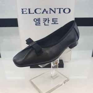 엘칸토 HC11 양가죽 여성화 스퀘어토 리본 플랫 W1E1U4M26