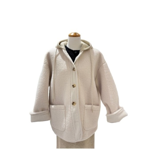 코데즈컴바인 여성 탈착 니트후드 코듀 배색 덤블점퍼 CKA-JP001W1