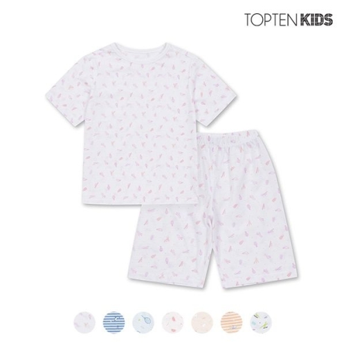 탑텐키즈 공용 반소매 라운지 세트 A_MKC2UI3791