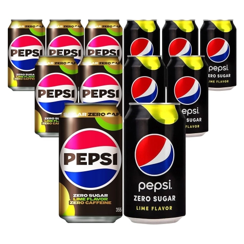 롯데칠성음료 펩시콜라 제로 라임 355ml + 제로카페인 355ml