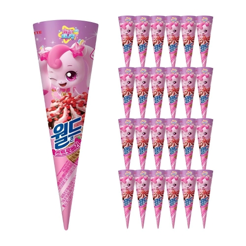 롯데제과  캐치티니핑 월드콘 딸기 160ml