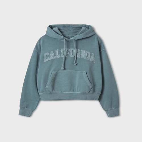 후아유 WHMHF2222F LIGHT BLUE 캘리포니아 염색 크롭 후드티 노기모