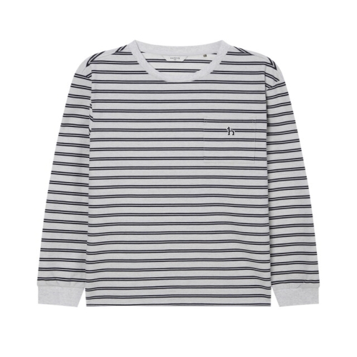 헤지스 남성 스트라이프 면혼방 긴팔티셔츠_HZTS5A344OW