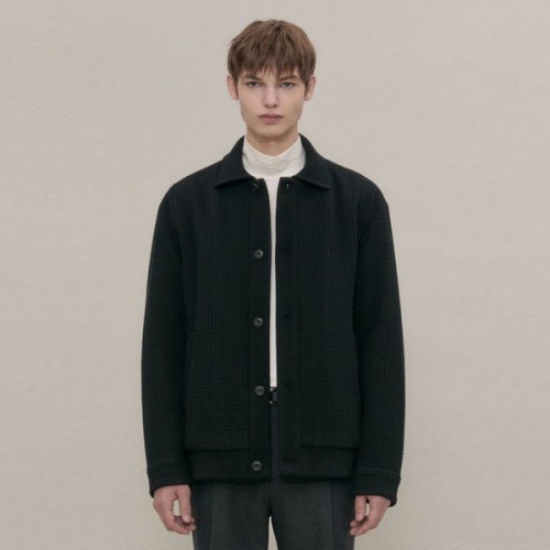 질스튜어트뉴욕 남성 울 트위드 패딩 라이너 점퍼_JNJU4D107BK