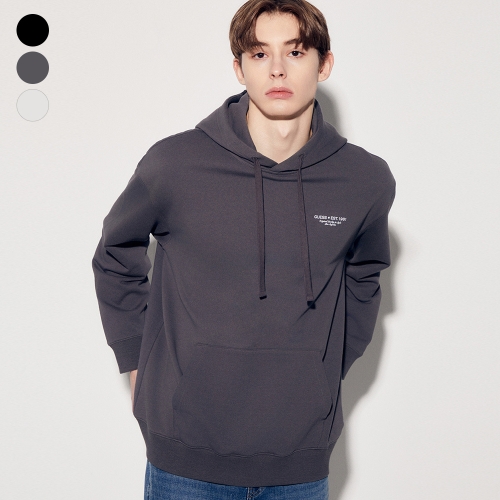 게스 남녀공용 백 레터링 프린트 후드 티셔츠_MP1K9441