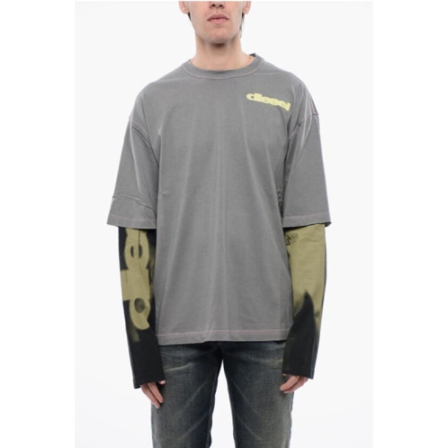 디젤 반팔 티셔츠 A12704 0JNAY 9BX Gray