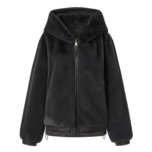 라벨르 여성 by신영모피 페이크 밍크 후드 양면 자켓