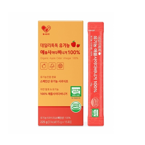 뉴일리 데일리톡톡 유기농 애플사이다비니거 225g(15gx15포)