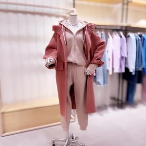 시에로 핸드메이드 후드 롱 코트 DBSE4CTF065