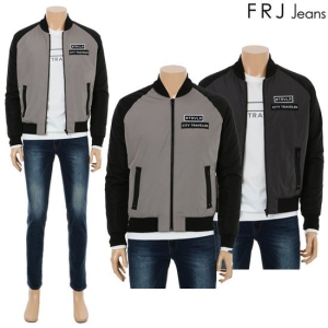  FRJ 남성 와펜포인트 라글란 소매배색 점퍼_F63M-MM068B