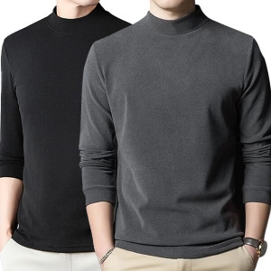 오엠티 겨울 긴팔 남성 기모티셔츠 반목폴라 반목티셔츠 OFS-MWT5 2color