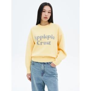 에잇세컨즈 355151LYBE 레터링 자카드 풀오버 옐로우