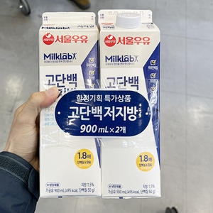 서울우유 밀크랩 고단백 저지방 우유 900ml