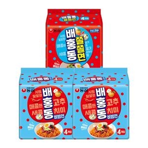 농심  배홍동 비빔면8개 + 배홍동 쫄쫄면4개