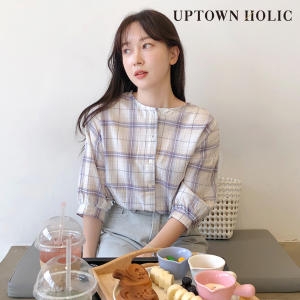  업타운홀릭 무지린넨 T