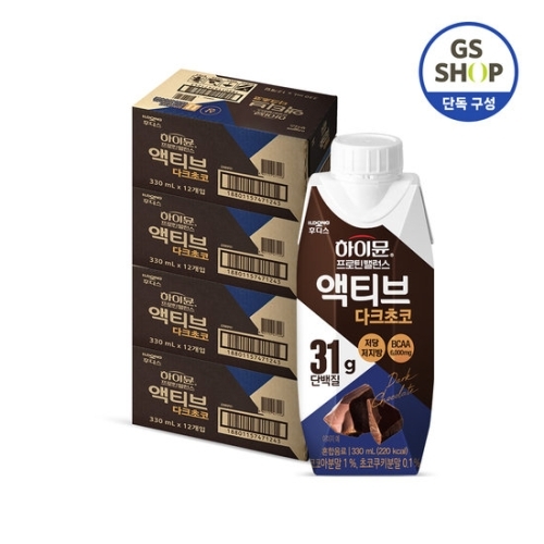 일동후디스 하이뮨 프로틴 밸런스 액티브 다크초코 330ml